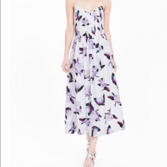 NWOT Banana Republic Light Floral Pattern - Size 4 - Picture 2 of 11